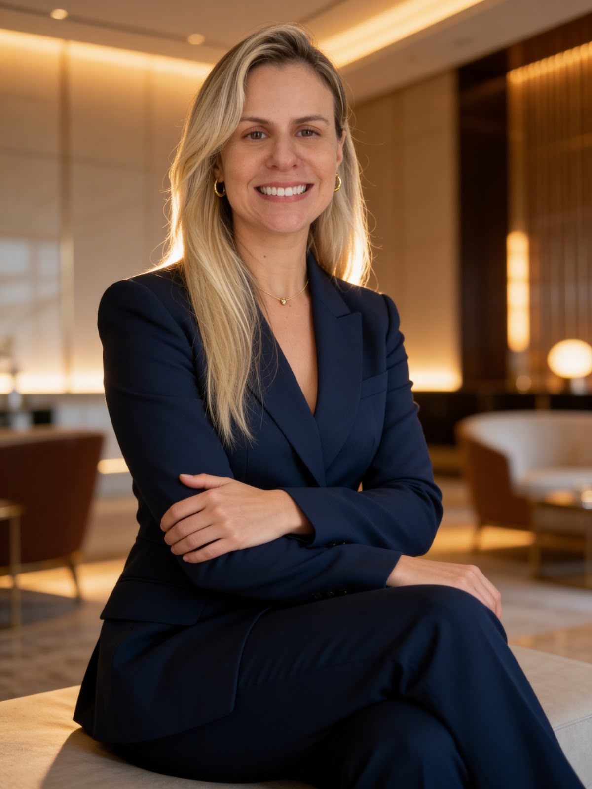 Helaine Casão em ambiente acolhedor